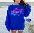 Beachy Sweatshirt Ocean Lover Jumper Coastal Vibes Crewneck Seaside Sweater Summer Apparel Gift Vacation Wear Sweatshirt – Premium Graphic · Great Gift For Fans