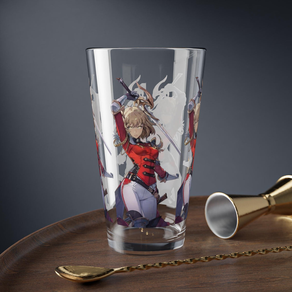 Cha Hae in Glass 16oz Unique Drinkware Solo Leveling Collectible Kitchen Decor Gift for Fans Beverage Glass Cosplay Glass Graphic Tee – Feel-Good Design · Must-Have Style