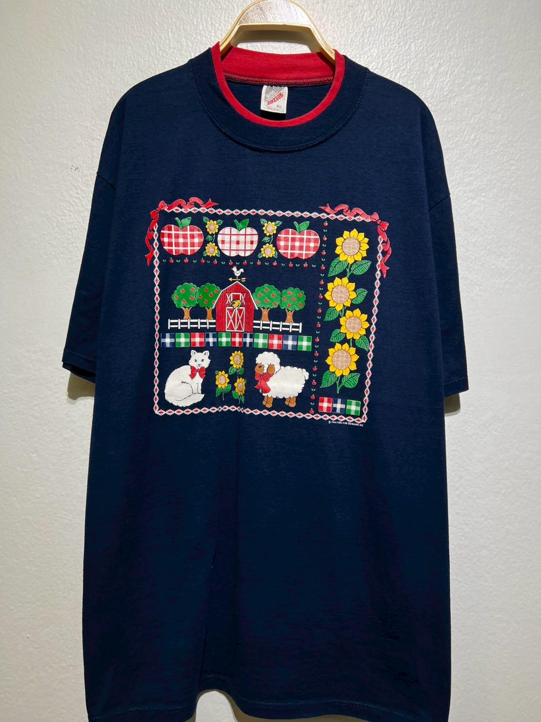 Vintage 90s Farm Sunflower 1994 Cat Sheep Barn Country Style T Shirt Size XL Graphic Tee – Cozy Vibes · Trending Graphic Apparel