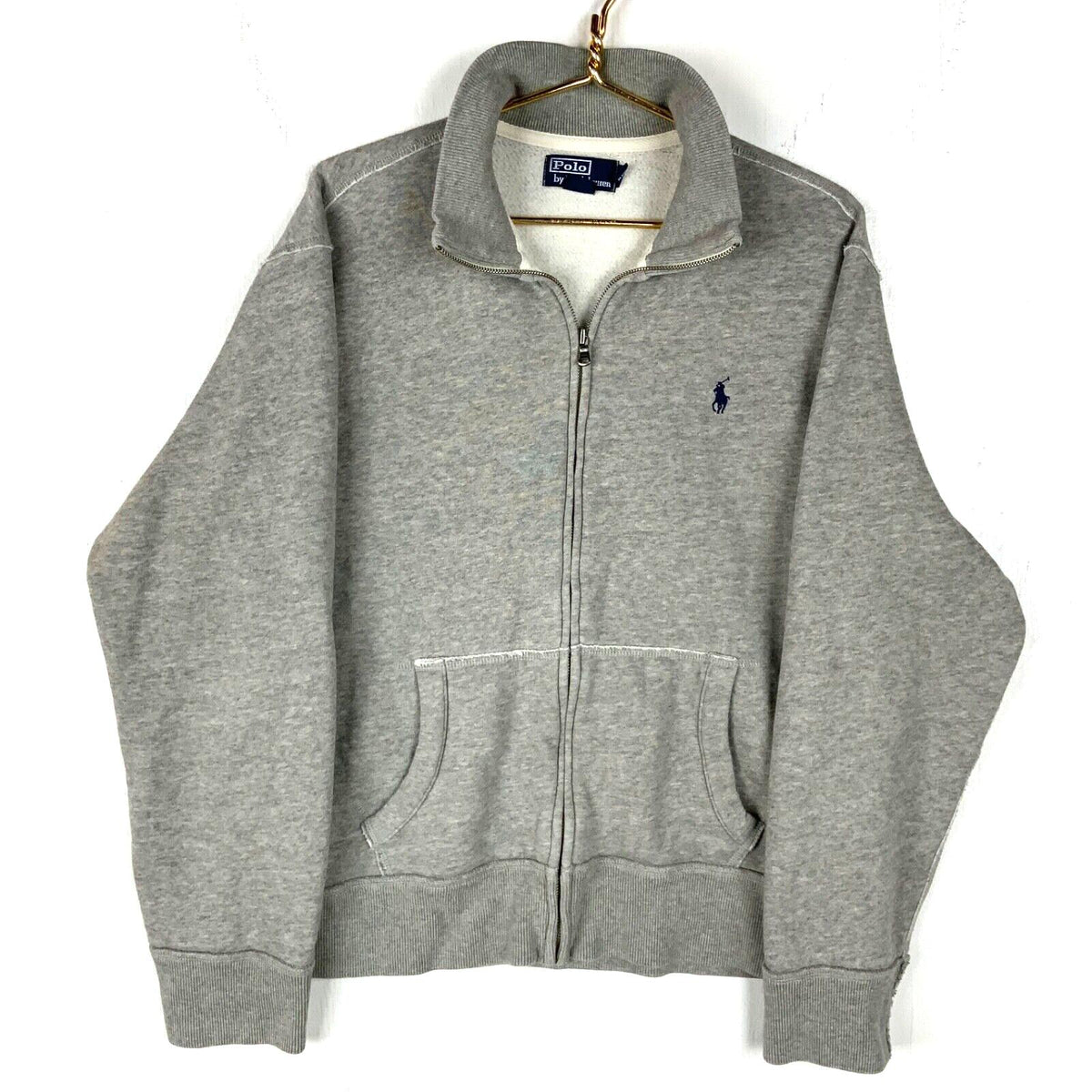 Polo By Ralph Lauren Sweatshirt High Neck Size XL Gray Full Zip Sweatshirt – Feel-Good Design · Top Pick For Any Outfit