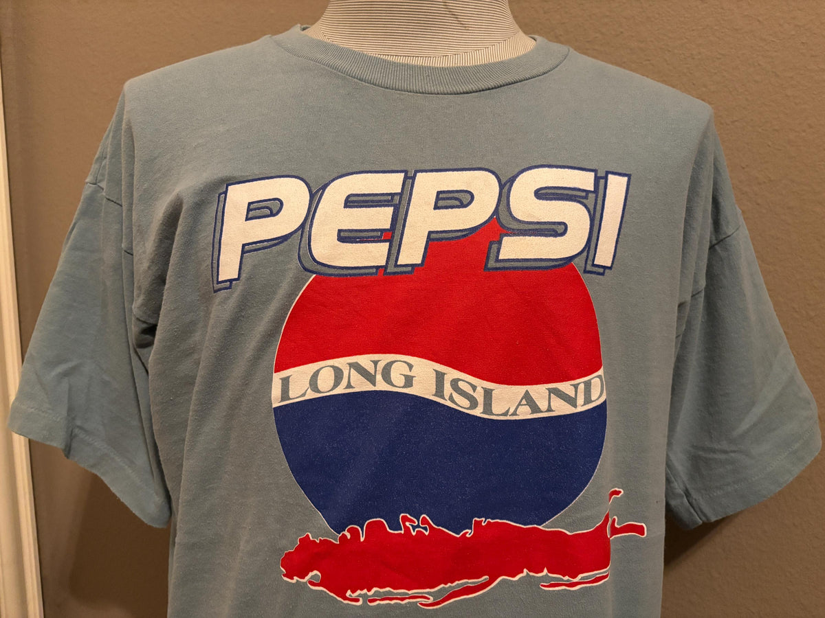 Vintage 90s Pepsi Long Island New York Soda Tshirt XL Graphic Tee – Aesthetic Look · Top Pick For Any Outfit