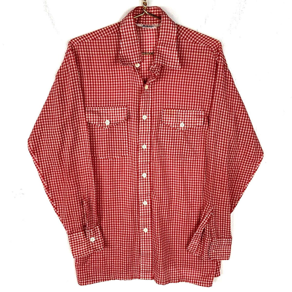 Vintage Western Shirt Large Red Long Sleeve Button Up Checkered 80s Graphic Tee – Feel-Good Design · Perfect For Daily Wear