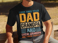 Fathers Day Gift for Dad Mens T Shirt Dad T Shirt I Have Three Titles Dad Grandpa and Great Grandpa I Rock Them All T Shirt Graphic Tee – Warm & Stylish · High-Quality Print