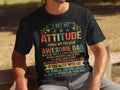Fathers Day Gift for Dad Mens T Shirt for Fathers Day Dad T Shirt I Get My Attitude from My Freakin Awesome Dad Shirt Graphic Tee – Soft Feel · Perfect For Daily Wear