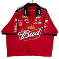 Nascar Budweiser Shirt 3XL Red Snap Button Short Sleeve Graphic Tee – Fan Favorite · Perfect For Daily Wear