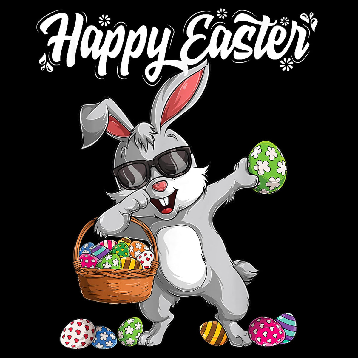 Funny Dabbing Rabbit Easter PNGCute Bunny And Easter Eggs Design for Boys GirlsPerfect Gift for KidsDabbing Rabbit PngEaster Bunny Graphic Tee – Feel-Good Design · Perfect For Daily Wear