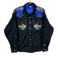 Y2K Glench Shirt Size XL Black Embroidered Button Up Long Sleeve Graphic Tee – Fan Favorite · Must-Have Style