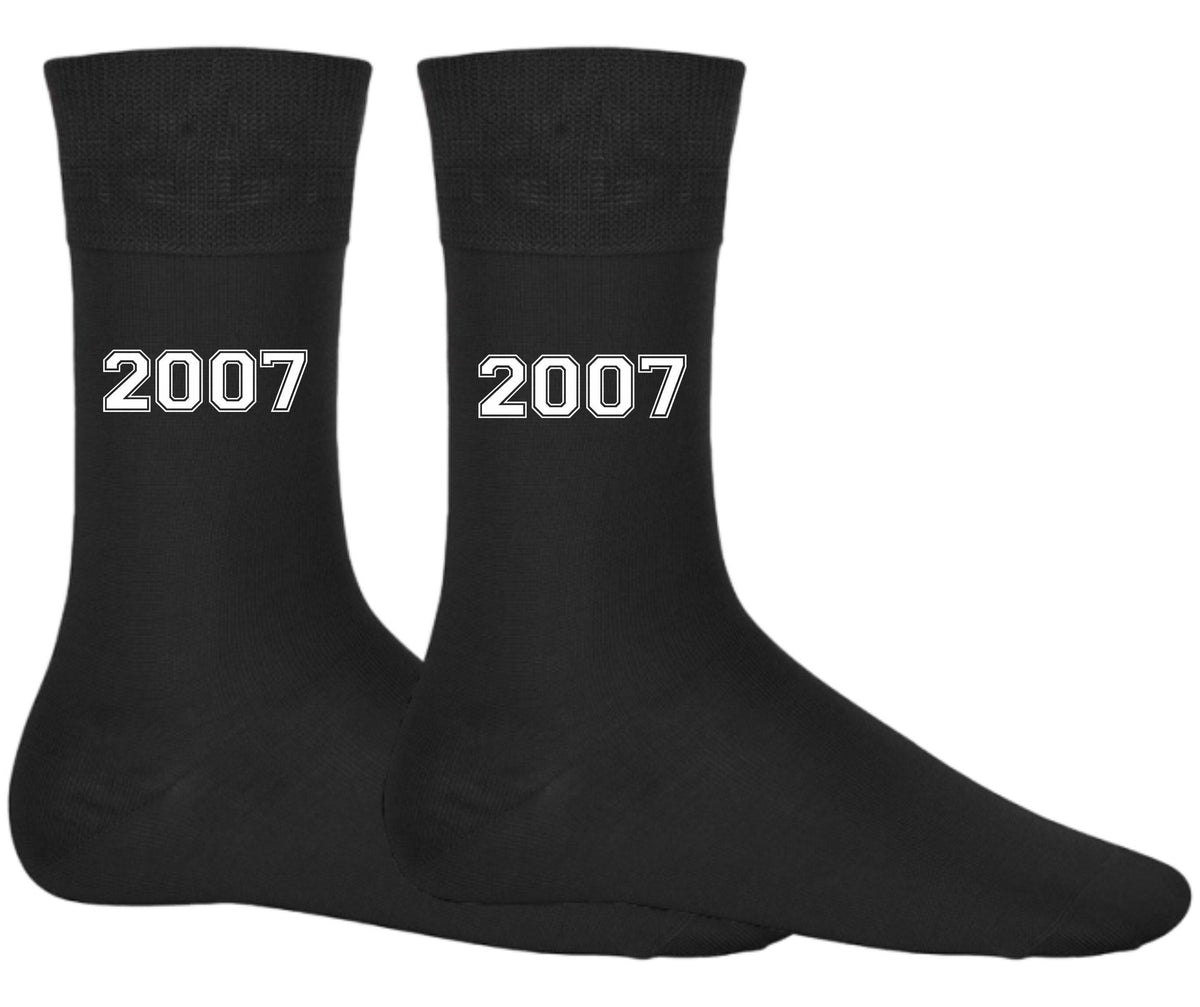 2007 Socks 18th Birthday Gift Born in 2007 Fun Birthday Socks for Men Women18 Years Old Birthday Socks Birthday Year Graphic Tee – Cozy Vibes · Great Gift For Fans
