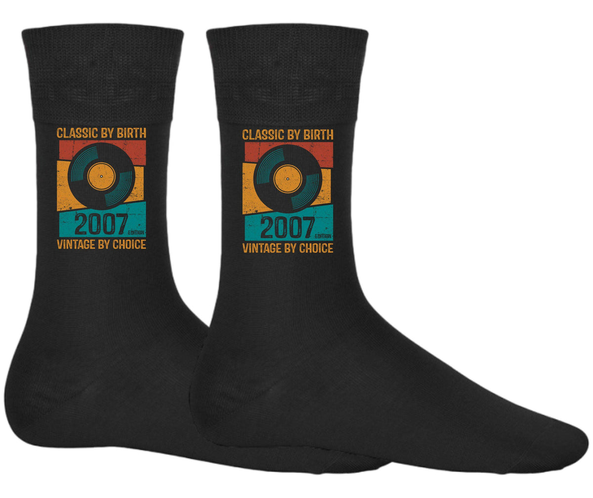18th Birthday Socks for Men Women 2007 Birthday Socks 18 Years Old Birthday Gift Born in 2007 Fun Birthday Socks Graphic Tee – Warm & Stylish · High-Quality Print