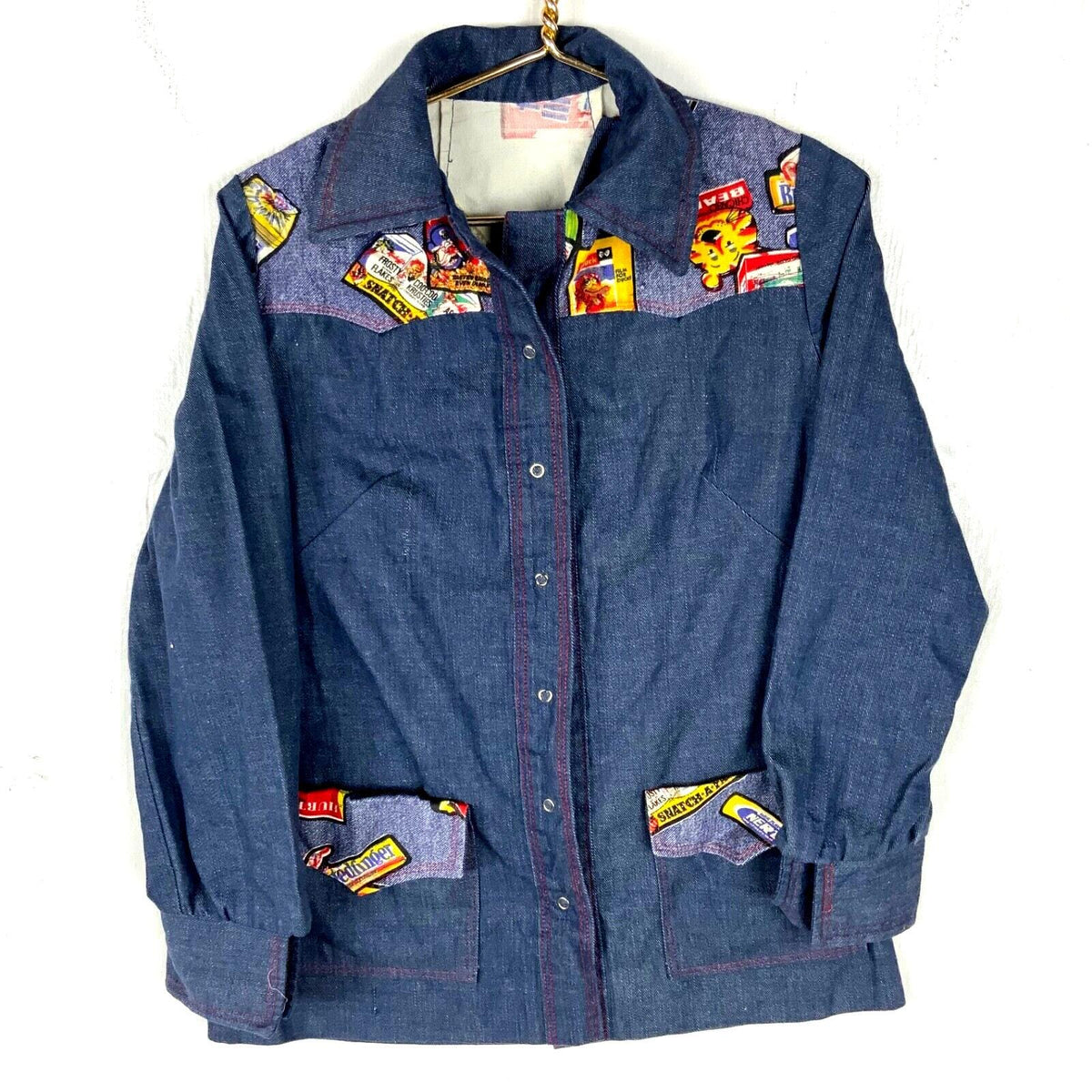 Vintage 1970s Denim Shirt Medium Blue Snap Button Handmade 70s 80s Graphic Tee – Fan Favorite · Top Pick For Any Outfit
