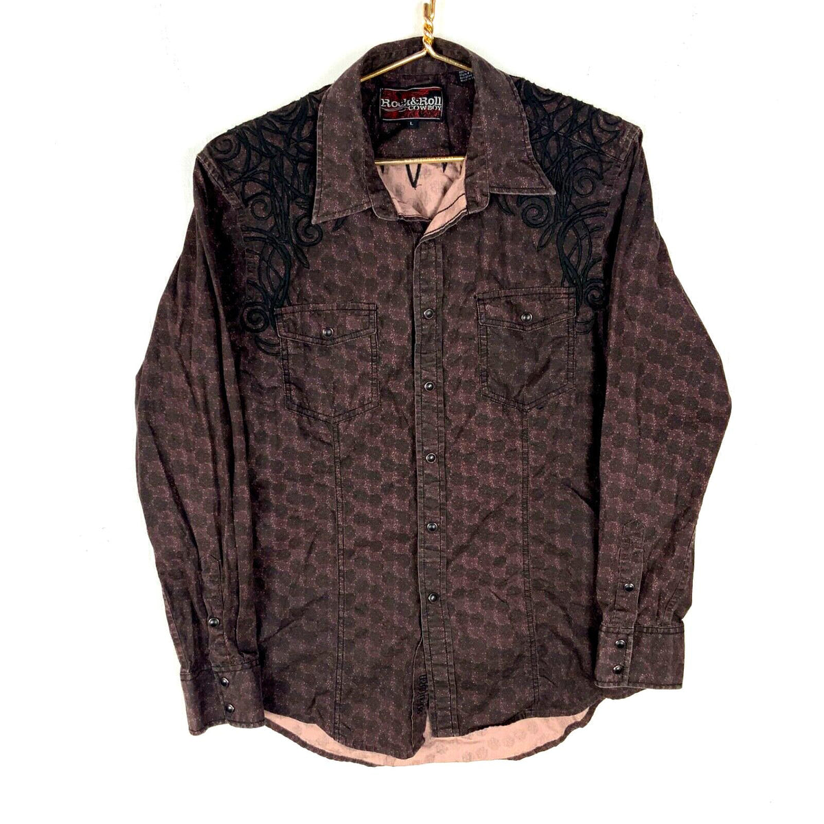 Vintage Rock Roll Cowboy Shirt Large Red Snap Pearl Embroidered Y2K Graphic Tee – Bold Style · Top Pick For Any Outfit