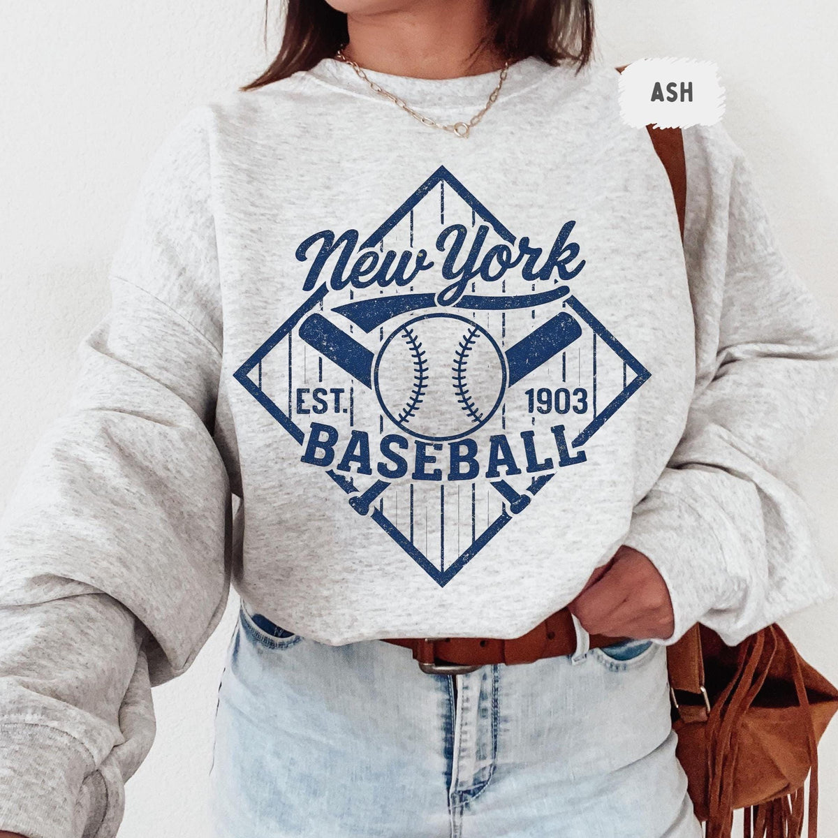 New York Baseball Sweatshirt Crewneck Jumper Unisex Sports Team Clothing Gift for Baseball Fans New York Sport Apparel Gameday sweater Sweatshirt – Fan Favorite · Perfect For Daily Wear