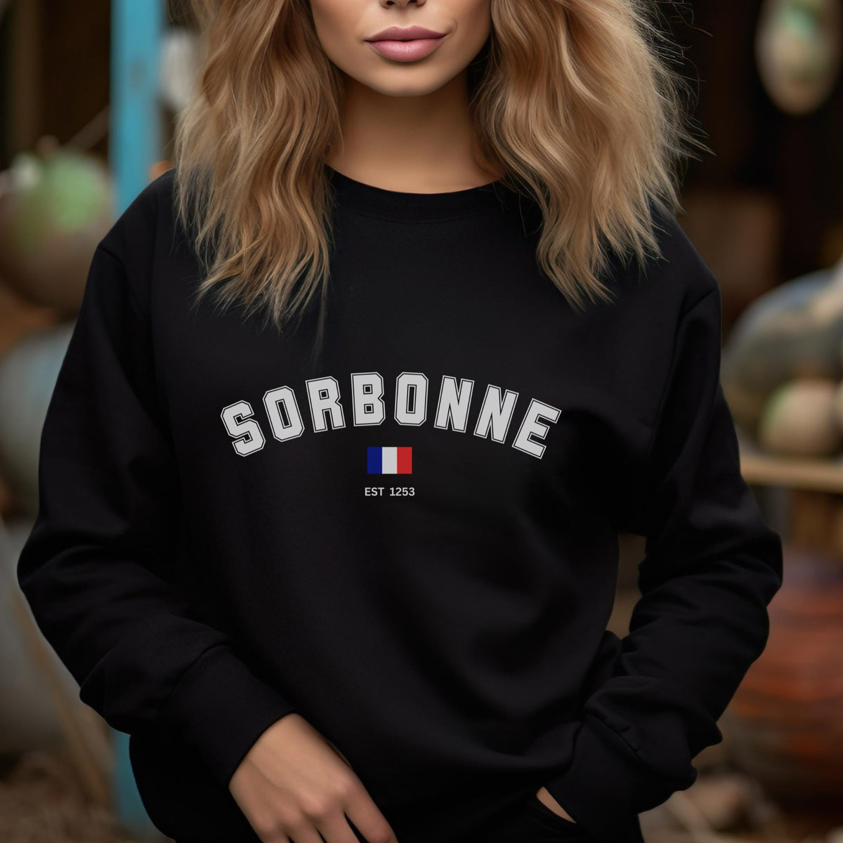 Sorbonne Sweater Crewneck Sweatshirt French Design College Jersey Top Parisian Style Pullover Jumper Unisex Winter Fashion Apparel Sweatshirt – Everyday Comfort · Must-Have Style