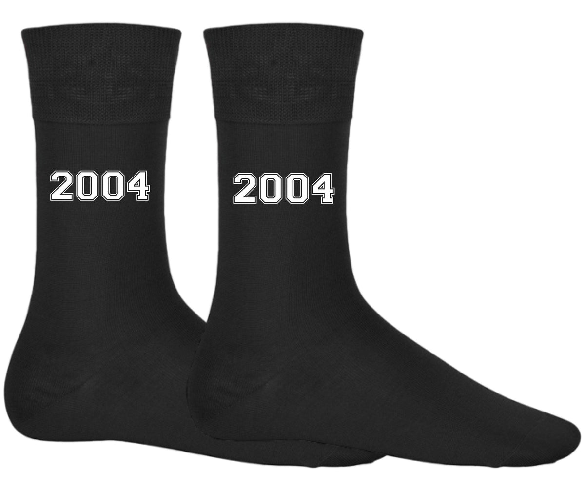 2004 Birthday Socks Born in 2004 Socks 21st Birthday Socks Twenty One Birthday Gifts Birthday Socks For Him or Her Graphic Tee – Bold Style · Must-Have Style
