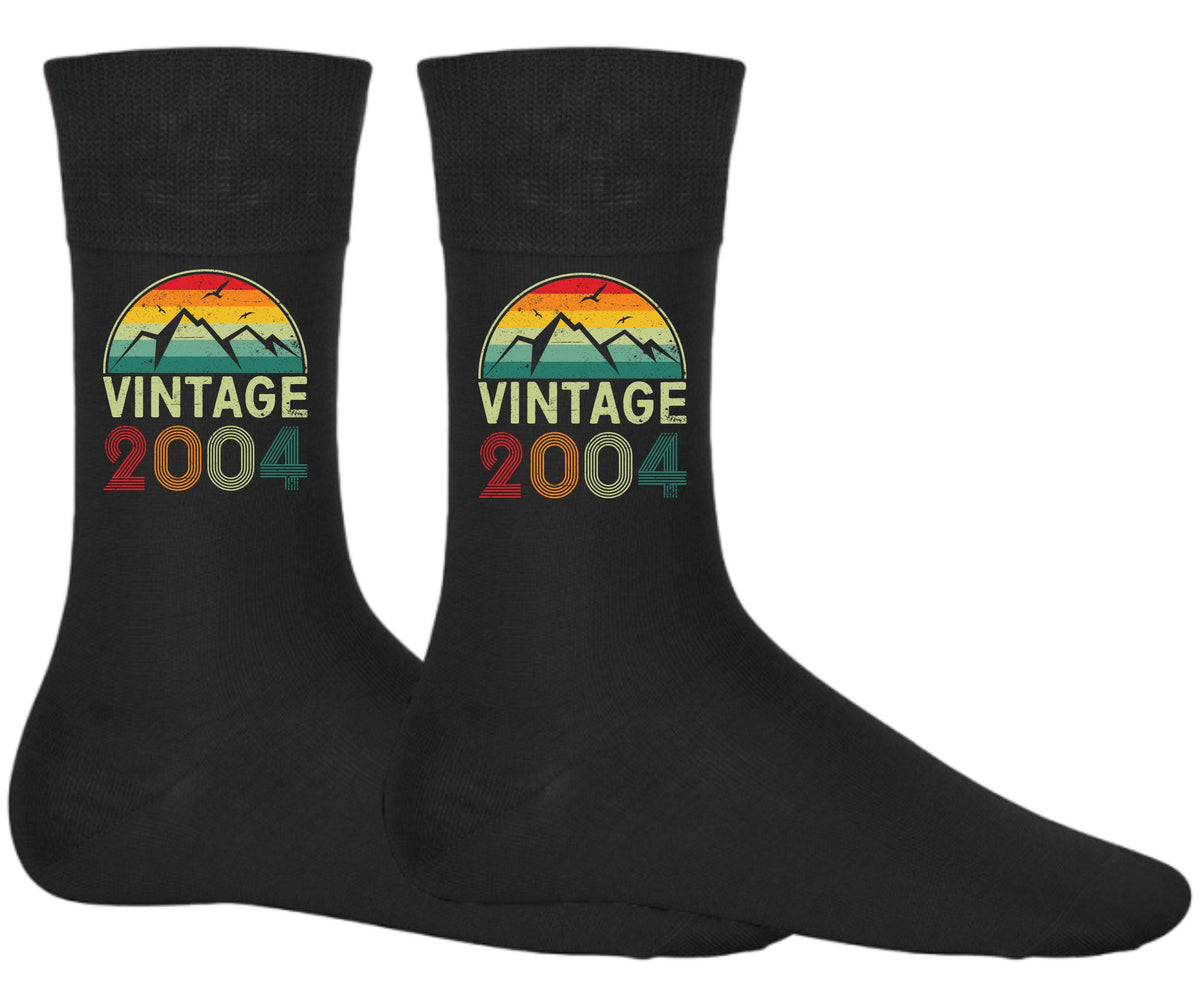 Vintage 2004 Socks 21st Birthday Gift Socks Born in 2004 Twenty One Gifts 21 Birthday Present Unique Birthday Socks Party Socks Graphic Tee – Premium Graphic · High-Quality Print