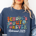 2025 Teacher Retirement Shirt School39s Out Forever Retired Teacher Gift Woman Teacher Teacher Retirement Gifts For Women Graphic Tee – Soft Feel · Top Pick For Any Outfit