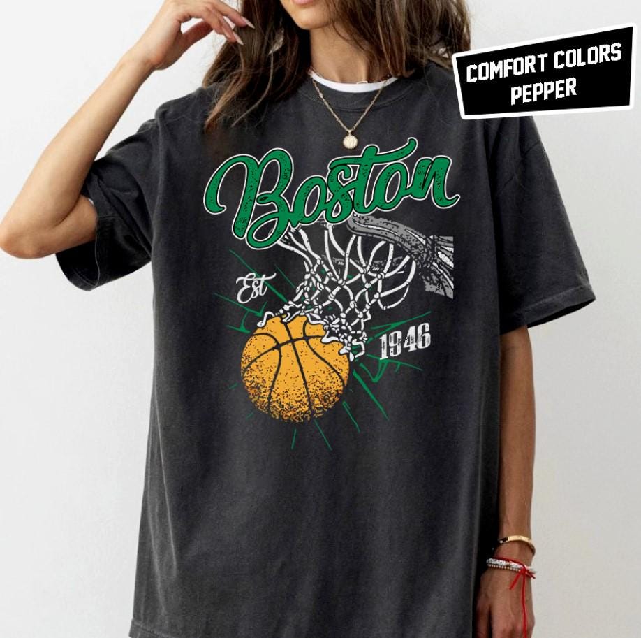 Boston Basketball Vintage Est 1946 Shirt Basketball Retro 90s Unisex T Shirt Game Day Shirt Gift For Mom Fathers Day Gift Graphic Tee – Cozy Vibes · Trending Graphic Apparel