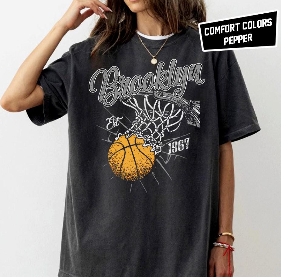 Brooklyn Basketball Vintage Est 1967 Shirt Basketball Retro 90s T Shirt Game Day Shirt Gift For Mom Fathers Day Gift Graphic Tee – Aesthetic Look · Perfect For Daily Wear