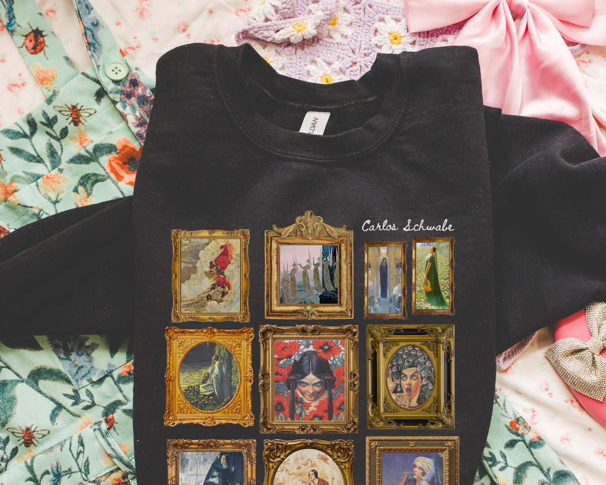 Carlos Schwabe Symbolism Art History Sweatshirt Famous Paintings 19th Century Mythological Art History Gift Spooky Humanities Major Shirt Sweatshirt – Feel-Good Design · Trending Graphic Apparel
