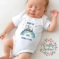 Born In 2025 Baby Gift Personalised Newborn Gift Set New Baby Romper Custom First Baby Grow Baby Boy Outfit Baby Announcement 1259 Graphic Tee – Feel-Good Design · Perfect For Daily Wear