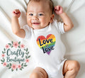 Love Is Love My 1st Pride New Baby Gift Rainbow Baby Grow LGBTQ Newborn Gift Baby Announcement Pride Pride Month Celebration 1262 Graphic Tee – Bold Style · Trending Graphic Apparel