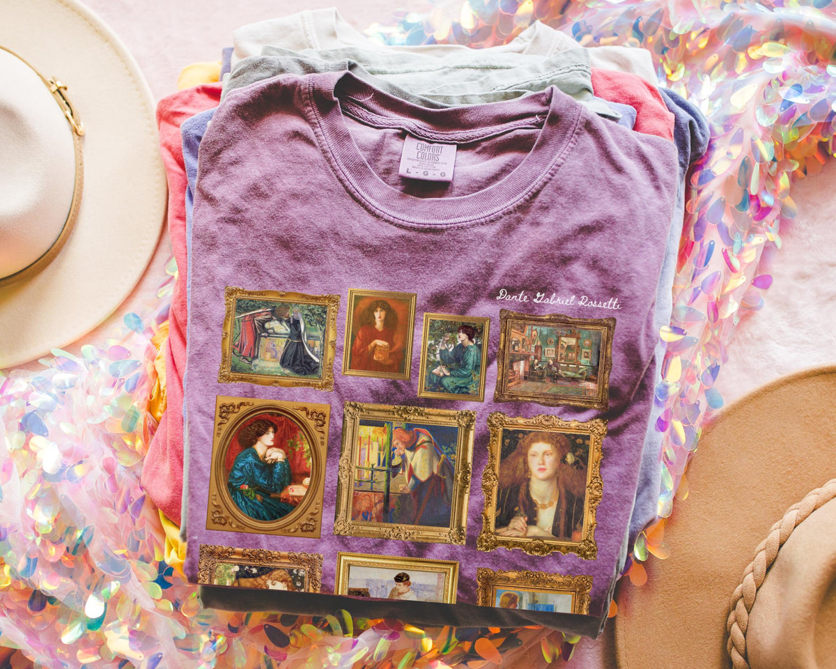 Dante Gabriel Rossetti Art History Tee Shirt PreRaphaelite Brotherhood European Art Movement Art Professor Gift Humanities Major Tee Graphic Tee – Bold Style · Trending Graphic Apparel