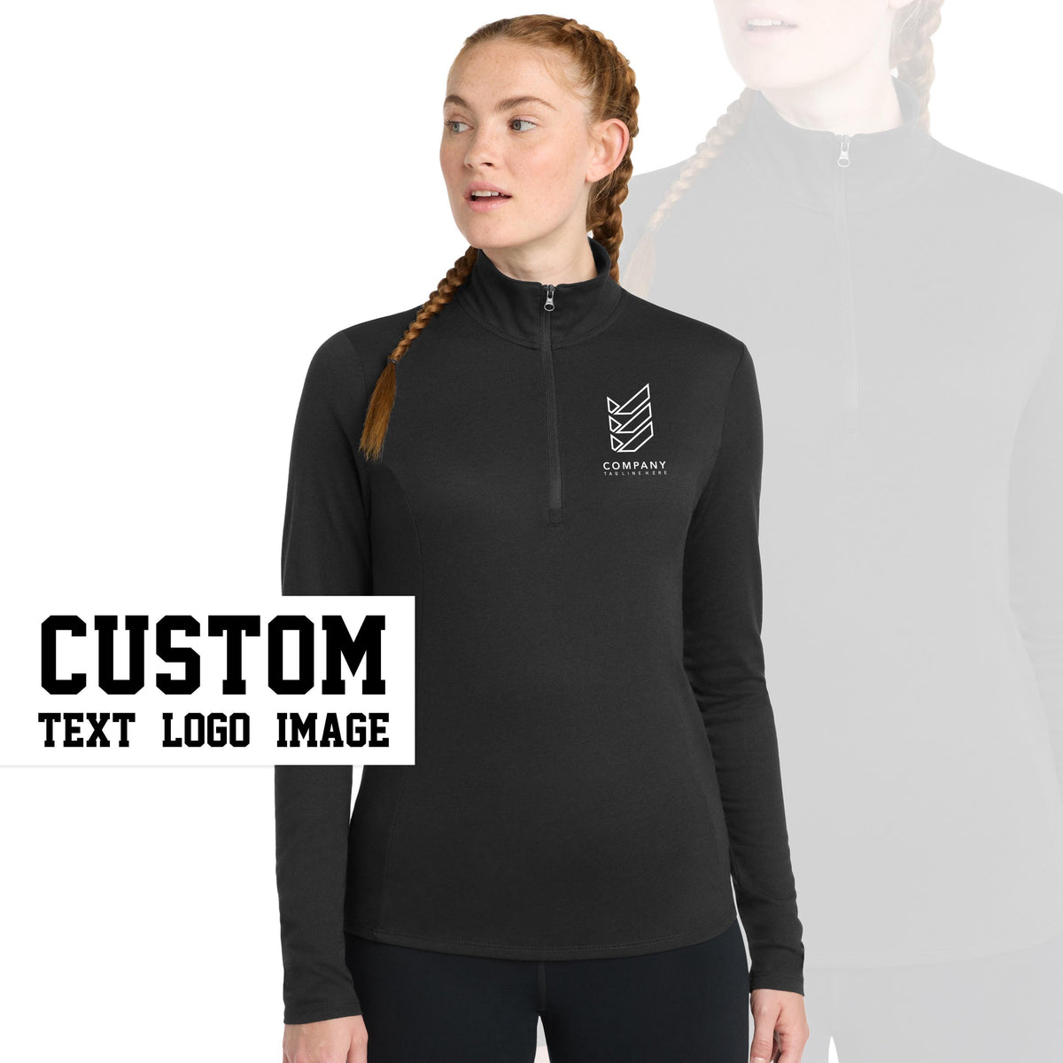 Custom Moisture Wicking Quarter Zip Sweatshirt Personalized Logo Performance Pullover Athletic Fit Corporate Team Apparel Sweatshirt – Feel-Good Design · Top Pick For Any Outfit