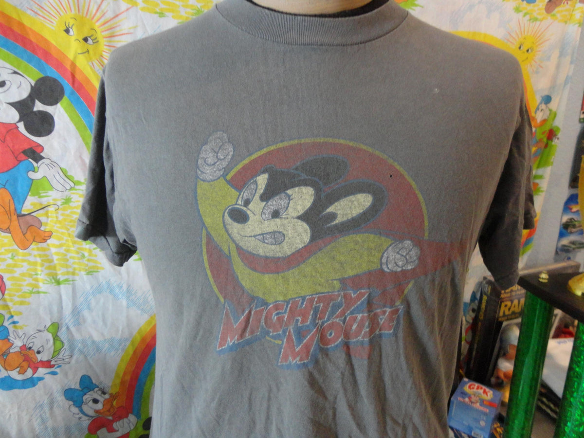 Vintage Mighty Mouse Cartoon Y2K gray Retro T Shirt Fits Size M Graphic Tee – Everyday Comfort · Top Pick For Any Outfit