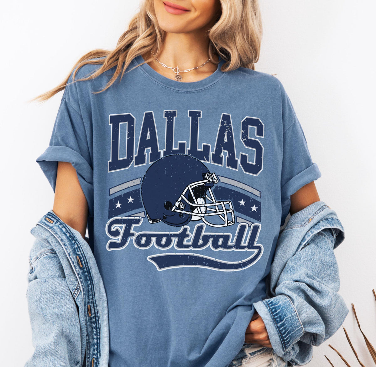 Vintage Dallas Football Crewneck Retro Dallas Football Shirt Unisex Dallas Game Day Tee Trendy Gift for Dallas Football Fan Graphic Tee – Soft Feel · Top Pick For Any Outfit