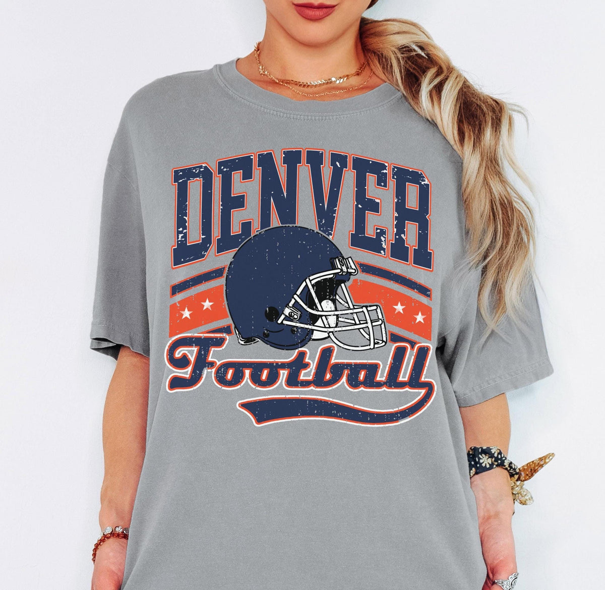 Vintage Denver Football Crewneck Retro Denver Football Shirt Trendy Game Day Tshirt Denver Sports Gift for Denver Fan Graphic Tee – Feel-Good Design · Trending Graphic Apparel