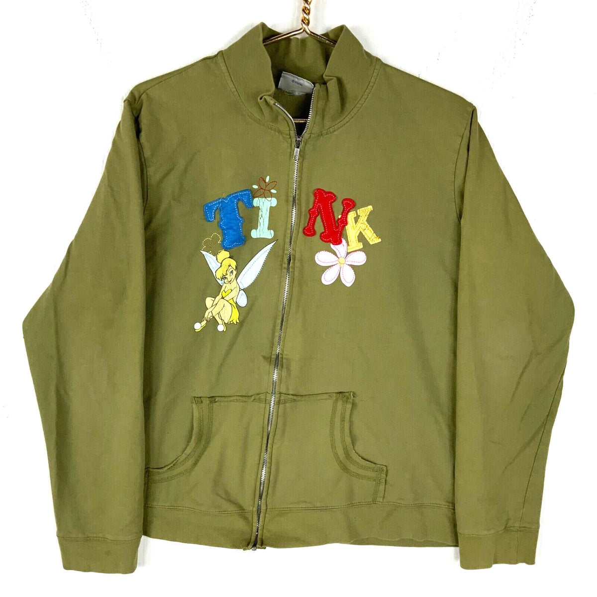Vintage Tinker Bell Disney Womens Sweatshirt High Neck Large Full Zip Cartoon Sweatshirt – Everyday Comfort · Top Pick For Any Outfit