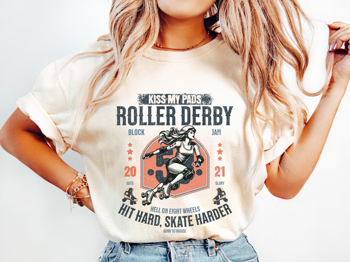 Custom Roller Derby Shirt Personalized Roller Derby Gift Roller Skate Shirt Roller Derby League Vintage Roller Derby Roller Rink Tshirt Graphic Tee – Premium Graphic · Perfect For Daily Wear