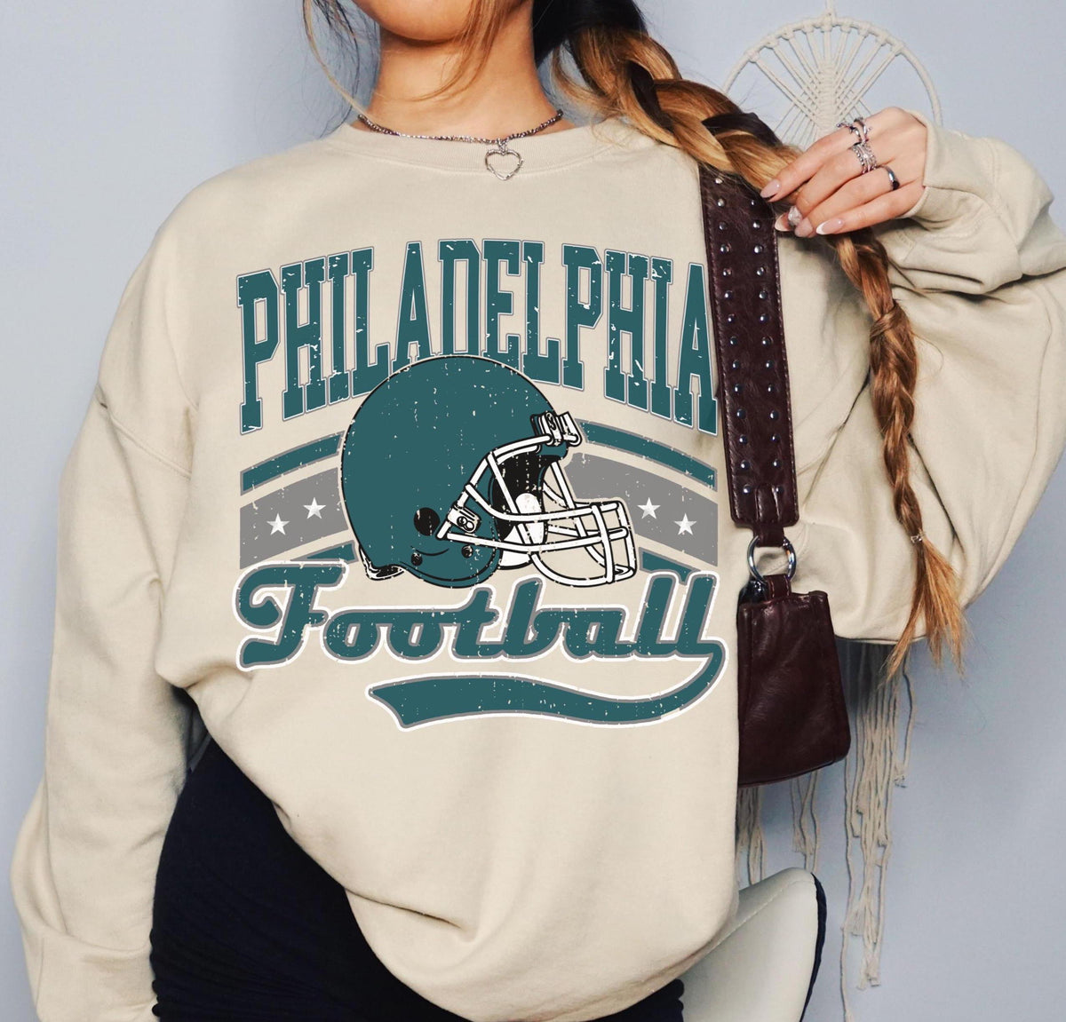 Vintage Philadelphia Football Crewneck Retro Philly Football Sweatshirt Trendy Philadelphia Football Fan Shirt Game Day Sweater Gift Sweatshirt – Cozy Vibes · Top Pick For Any Outfit