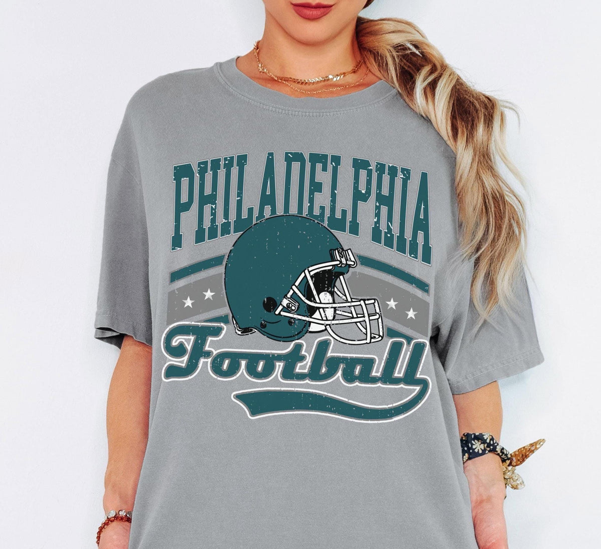 Vintage Philadelphia Football Crewneck Retro Philly Football Shirt Trendy Game Day Tshirt Philadelphia Sports Gift for Her Graphic Tee – Aesthetic Look · Trending Graphic Apparel