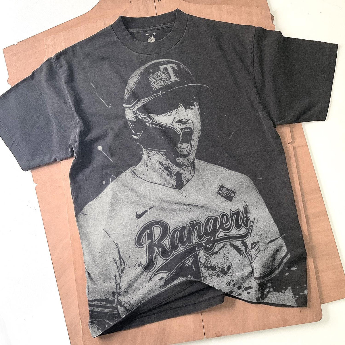 Corey Seager Handmade Bleached t shirt Baseball Bleached Unisex Faded black cotton t shirt Gift for him Gift for her Graphic Tee – Premium Graphic · High-Quality Print
