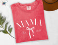 Coquette Mama est 2025 T Shirts For Mothers Day Gift From Daughter Bow Mama Fall T shirt Birthday Gift For Mom New Mom To Be Baby Reveal Graphic Tee – Aesthetic Look · Must-Have Style