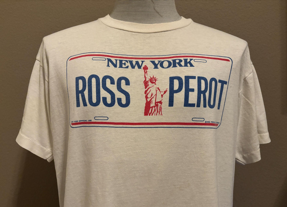 Vintage 90s New York City License Plate Ross Perot Tshirt XL Graphic Tee – Easygoing Wear · Top Pick For Any Outfit