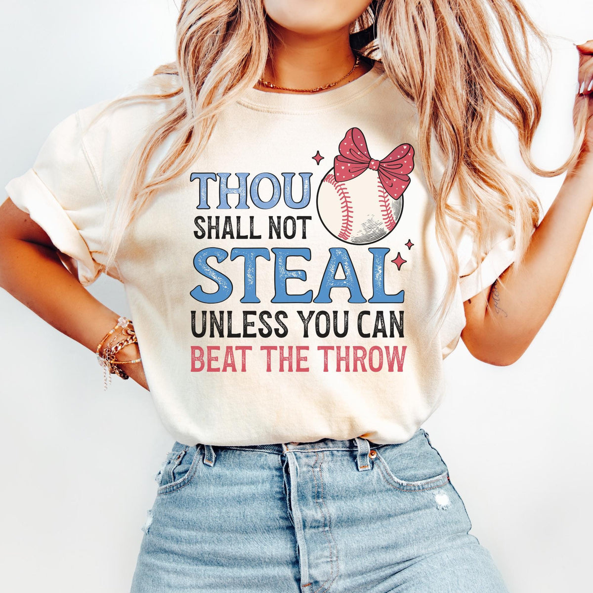 Thou Shall Not Steal Baseball Tshirt Baseball Tee Baseball Mama Tshirt Baseball Mom Tshirt Gift for Baseball Mom Funny Baseball Shirt Graphic Tee – Easygoing Wear · Top Pick For Any Outfit