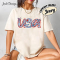 Floral Coquette USA Shirt Retro America Shirt 4th Of July Shirt 4th Of July Design Popular America Shirt Patriotic Shirt Girly Shirt Graphic Tee – Aesthetic Look · Top Pick For Any Outfit