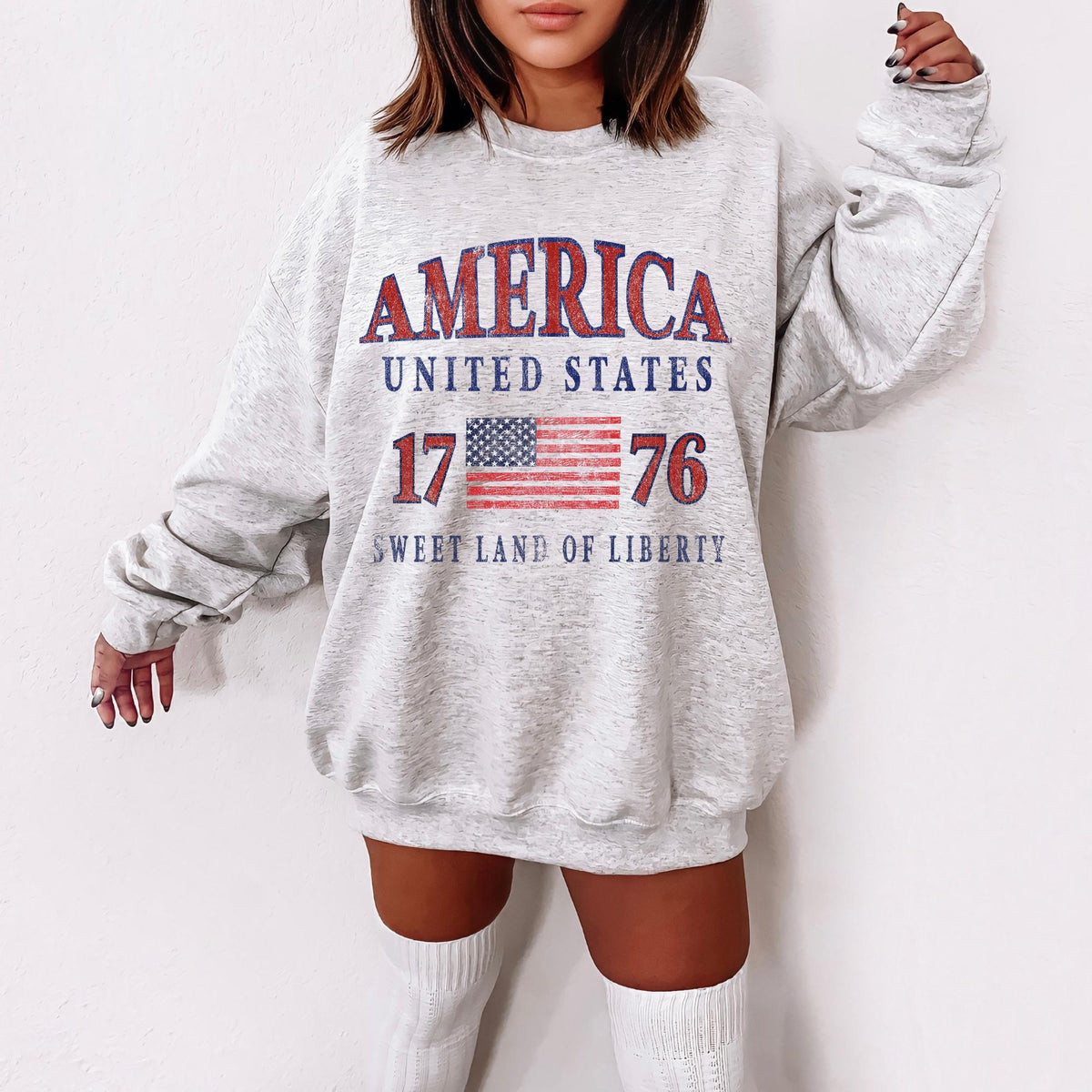 America USA Sweatshirt American Sweater 4th Of July 4th Of July Sweatshirt USA Fourth of July Sweatshirt Patriot Sweatshirt USA Sweater Sweatshirt – Feel-Good Design · Must-Have Style