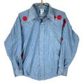 Vintage 198039s Chambray Shirt Large Blue Long Sleeve Button Snap Pearl Bedazzled Graphic Tee – Feel-Good Design · Top Pick For Any Outfit