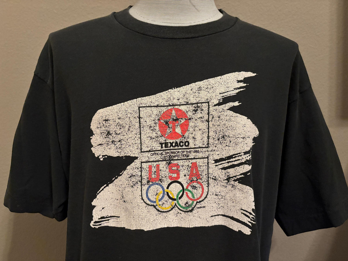 Vintage 90s Texaco USA Olympics Sponsorship Tshirt XXL Graphic Tee – Cozy Vibes · Trending Graphic Apparel