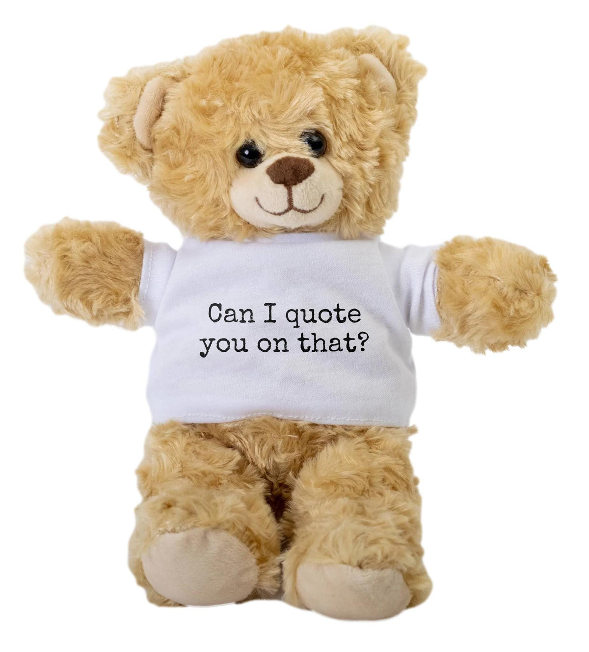 Funny Journalist Teddy Bear Reporter Gift Media Humor Plush quotCan I Quote You on Thatquot Graphic Tee – Feel-Good Design · High-Quality Print