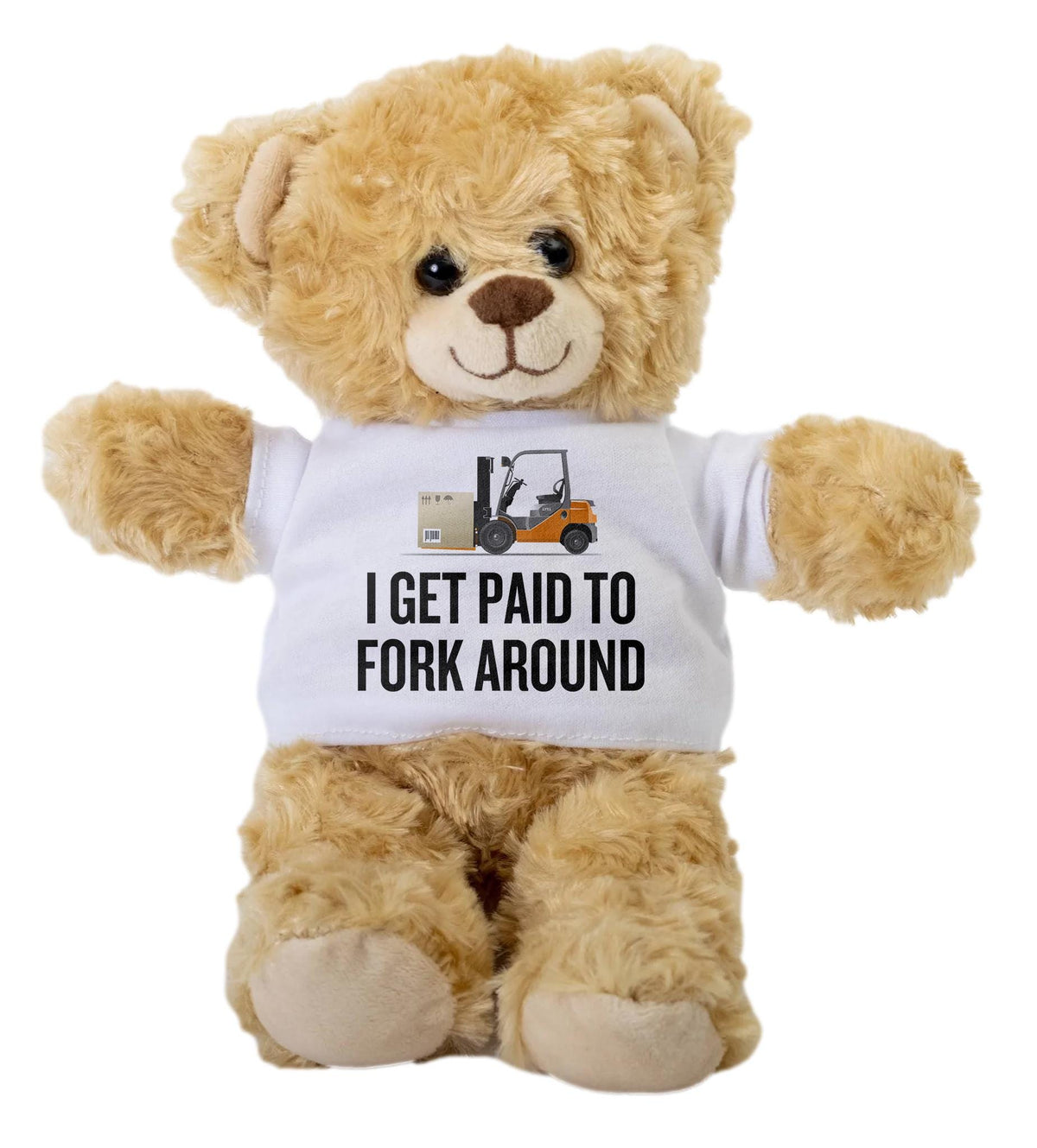 Funny Forklift Teddy Bear Warehouse Worker Gift Forklift Operator Logistics Humor quotI Get Paid to Fork Aroundquot Graphic Tee – Fan Favorite · Top Pick For Any Outfit