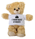 Curling Teddy Bear I Throw Rocks at Houses Funny Curling Player Gift Graphic Tee – Bold Style · High-Quality Print
