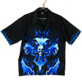 Y2K Flaming Skulls Shirt Medium Black Short Sleeve Loop Collar Dragonfly 90s Graphic Tee – Cozy Vibes · Top Pick For Any Outfit