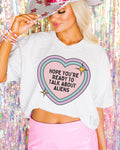 Funny Alien TShirt For Mom or Friend Who Loves Space Spooky Paranormal UFO Conspiracy Theory Gift Cute Retro Alien Tee Shirt for Daughter Graphic Tee – Feel-Good Design · Top Pick For Any Outfit
