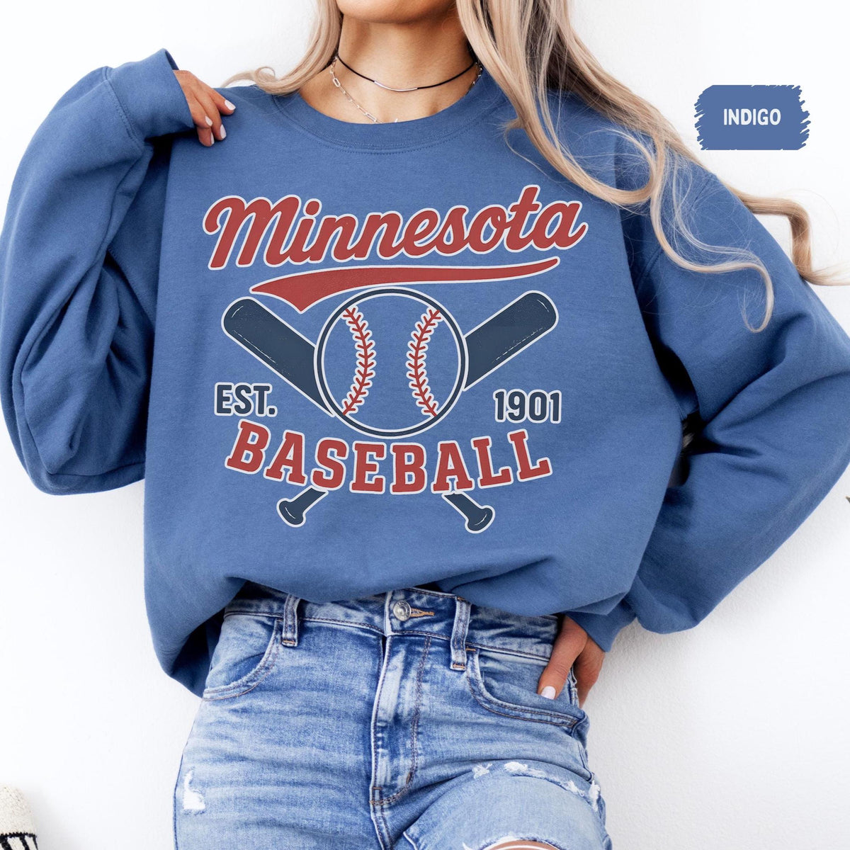 Retro Minnesota Baseball Sweatshirt Crewneck Jumper Unisex Sports Team Clothing Gift for Baseball Fans Twin City Apparel Gameday sweater Sweatshirt – Cozy Vibes · Perfect For Daily Wear