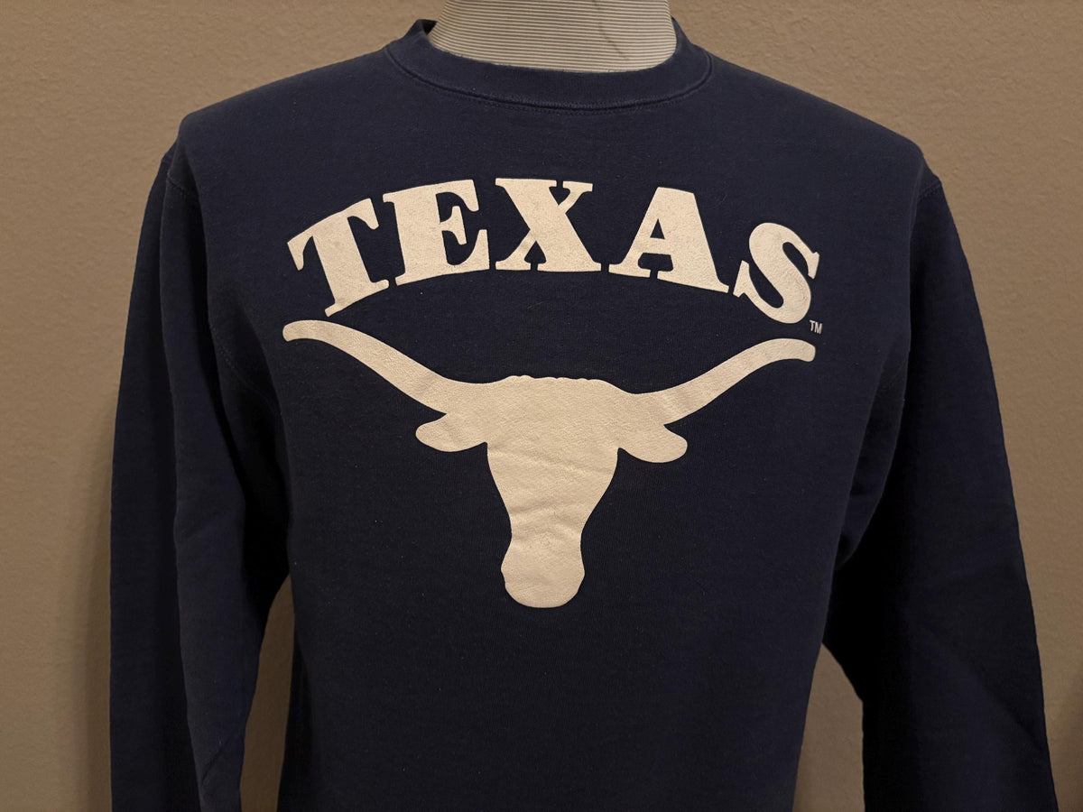 Vintage 90s Texas University UT Longhorns Austin Navy Blue Crewneck Sweatshirt M Sweatshirt – Aesthetic Look · Perfect For Daily Wear