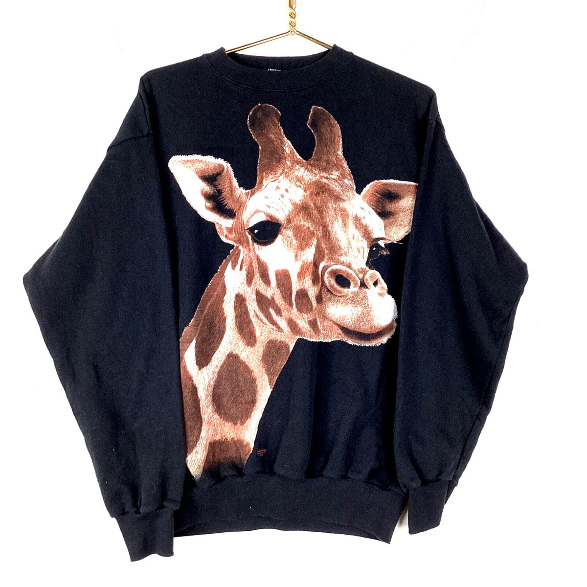 Vintage Giraffe Sweatshirt Crewneck Size Large Black Made In Usa 90s Wildlife Sweatshirt – Easygoing Wear · Trending Graphic Apparel